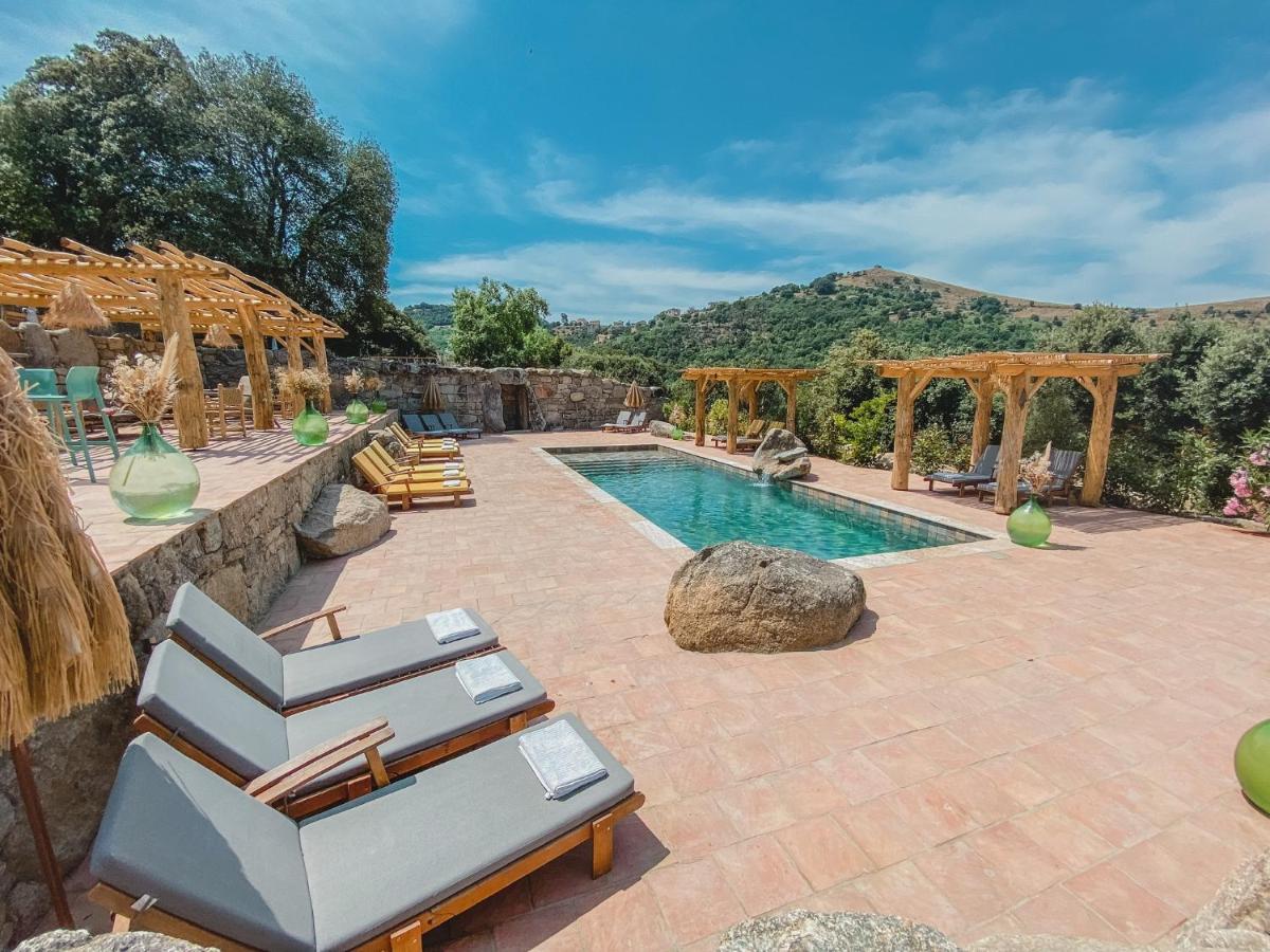 Résidence de Luxe 4 étoiles à Pietralba, 4 logements piscine chauffée BALAGNE Exterior foto